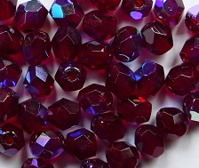 FP1-04-90110X Garnet AB Czech Glass Facet Firepolish 4mm 50 stuks - Afbeelding 1