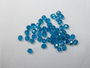 FP1-04-60150X Teal AB Czech Glass Facet Firepolish 4mm 50 stuks - Afbeelding 1