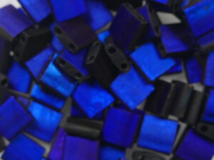 TL-55110 Black Azuro Full Matted Miyuki Tila Beads 5x5 mm