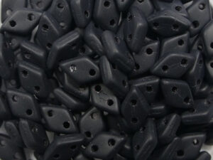 CM-DI-23980M Matte Jet CzechMates 2-hole Diamond Beads, 5 gram