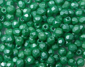 FP1-03-24010AL Pearl Shine Light Green Czech Glass Facet Firepolish 3mm 50 stuks