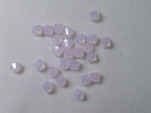 PrBic-04-ROSOP Rose Opal bicones 4 mm 25 stuks
