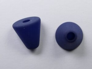 Pol-keg10-19 10 mm Polaris kegel kraal, nachtblauw