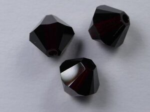 6 mm Garnet Swarovski Element Bicones