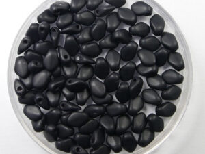 GB-23980-84110 Gekko beads, 3x5 mm, Jet Matted - Afbeelding 1