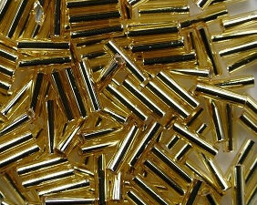 M-BGL-6-0003 Silverlined Gold Miyuki Bugles 6mm - Afbeelding 1