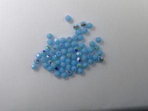 FP1-03-63020X Sky Blue Coral AB Czech Glass Facet Firepolish 3mm 50 stuks