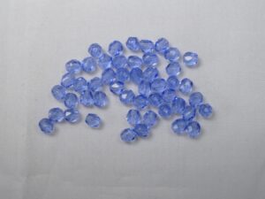 FP1-04-30040 Sapphire Czech Glass Facet Firepolish 4mm 50 stuks