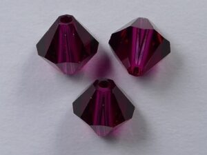 6 mm Ruby Swarovski Element Bicones