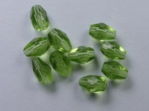 Firepolished Drops, 7x5 mm, Peridot - Afbeelding 1