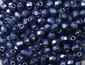 FP1-03-77061CR ColorTrends Saturated Metallic Niagara Czech Glass Facet Firepolish 3mm 50 stuks - Afbeelding 1
