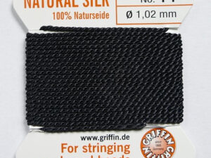 Parelzijde, maat 14, Black