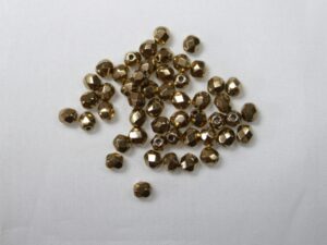 FP1-04-90215JT Gold Bronze Czech Glass Facet Firepolish 4mm 50 stuks - Afbeelding 1