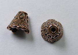 Eindkapjes, kegelvorm , 8,5x9,5mm, Antique Copper Plated