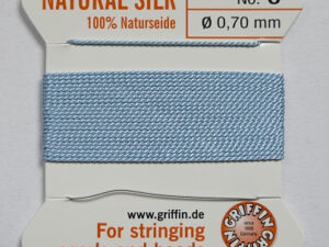 Parelzijde, maat 6, Turquoise