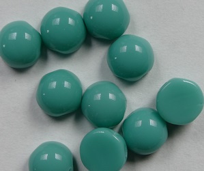 CAB-2-hole-63130 2-hole Cabochons, 6 mm, Jade - Afbeelding 1