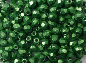 FP1-03-77059CR ColorTrends Saturated Metallic Kale Czech Glass Facet Firepolish 3mm 50 stuks