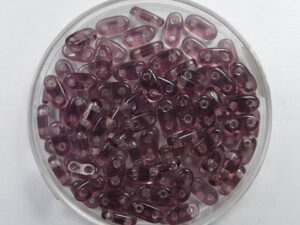 CZM-B-20060 2 hole Bar Beads 6x3 mm Czech Mates Amethyst - Afbeelding 1