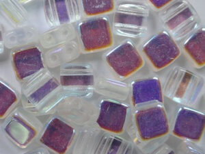 CMT-00030X Crystal AB CzechMates Tile Bead 25 Pc.