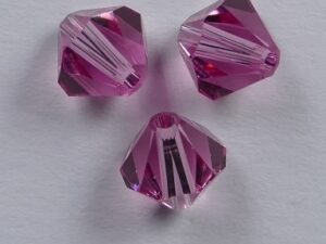 6 mm Rose Swarovski Element Bicones