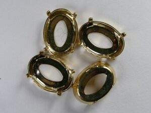 Setting voor Ovaal, 14x10 mm, goudkleurig