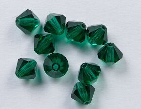 PrBic-06-EM Emerald Preciosa Bicones 6 mm 10 stuks