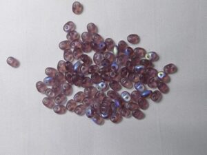 SD-20060MX Matte Amethyst AB Matubo SuperDuo 10 gram - Afbeelding 1