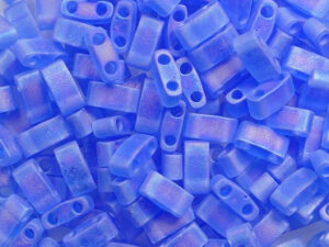 M-HTL-0150FR Matte Transparent Sapphire AB Miyuki Half Tila Beads 5x2,3 mm