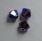 SW-04-BUAB2 4 mm Burgundy AB2x Swarovski Element Bicones