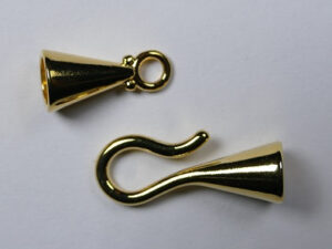Haaksluiting, 6,2 mm, Gold plated