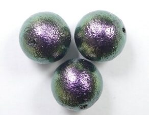 CP-12-674 Rich Green Black Miyuki Cotton pearls 12 mm