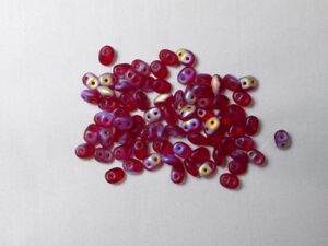 SD-90080MX Matte Siam Ruby AB Matubo SuperDuo 10 gram - Afbeelding 1