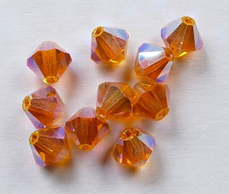 PrBic-06-SUNAB2 Sun AB 2x Preciosa Bicones 6 mm 10 stuks op=op - Afbeelding 1