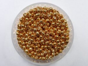 M-D-28-1053 Galvanised Yellow Gold Miyuki Drops 2,8 mm