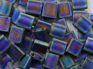TL-0401FR Matte Black AB Miyuki Tila Beads 5x5 mm