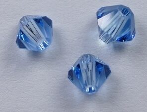 SW-04-AQUA 4 mm Aquamarine Swarovski Element Bicones