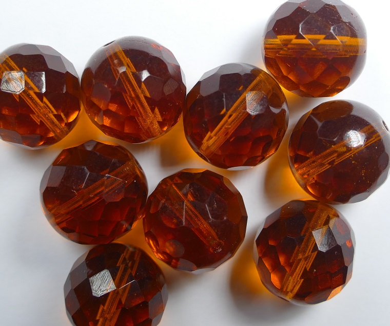 fp1-14-10090 14 mm firepolish dark topaz
