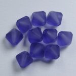 prbic-06-mtan matte tanzanite preciosa bicones 6 mm