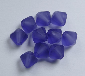 prbic-06-mtan matte tanzanite preciosa bicones 6 mm