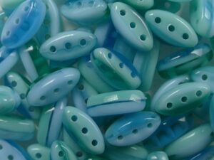 CL-LG003 Cali Beads Mixed Aqua Turquoise Green 20 Pc