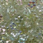 FB-00030-98539 czech glas flower beads crystal green rainbow