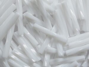 M-BGL-T12-0402 Opaque White Miyuki Twisted Bugles 12mm