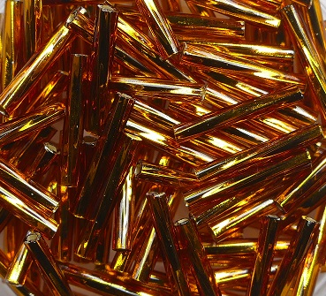 M-BGL-T12-5 miyuki twisted bugle 12 mm Silve lined dark topaz