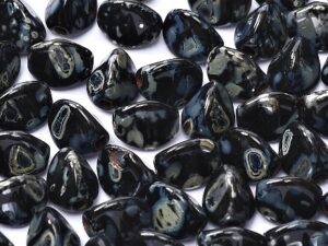 PI-75-23980-43400 Jet Silver Travertin Pinch Beads 10 gram - Afbeelding 1