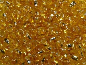TM-03-0022 Silver Lined Light Topaz Magatama 3 mm. TOHO