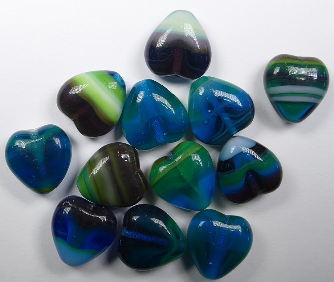 0090418 hartje 10x11x6 mixed blue green white