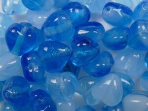 0090419 Transparent/Opal Turquoise Melee Hartje 40 Pc - Afbeelding 1