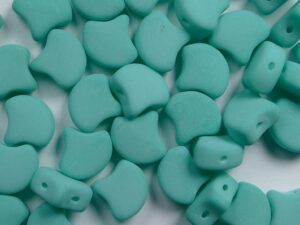 GIN-02010-92928 Matubo 2 Hole Ginko Bead Bondeli Matt Mint 10 gram