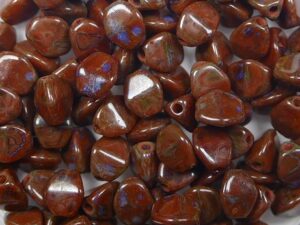 PI-99991-86800 Dark Oxblood Picasso Pinch beads. 10 gram - Afbeelding 1