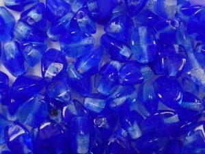 PI-X1535 Sapphire Cobalt Transparent Melee Pinch beads. 10 gram - Afbeelding 1